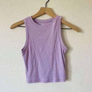 Hollister Ribbed high neck tank in lavender- XS/S